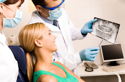 free orthodontic consultation showing a mouth xray